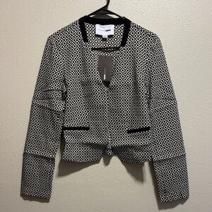 Black and White Patterned Blazer